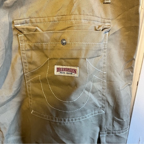 True Religion Tan Cargo Pants Sturdy Cotton - Picture 9 of 9